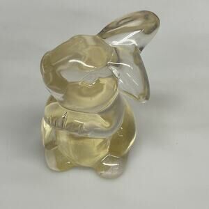 Vintage Bunny Rabbit Figurine Lucite ? Easter Shelf Sitter Decor